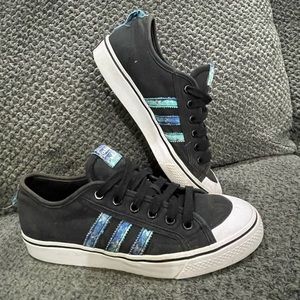 Men’s Adidas Originals Nizza J 'Black Blue' (SNKR) EF5429 Size 6.5